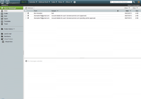 New webmail interface